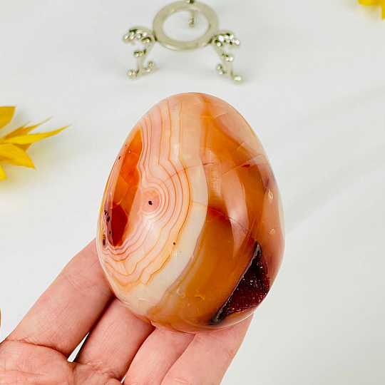 Яйцо из Сердолика на подставке, Артикул: 116930 - изображение товара №2