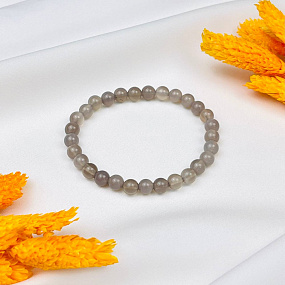 Браслет из серого Агата, Артикул: 079582 - изображение товара №2