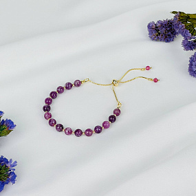 Браслет регулируемый из Лепидолита