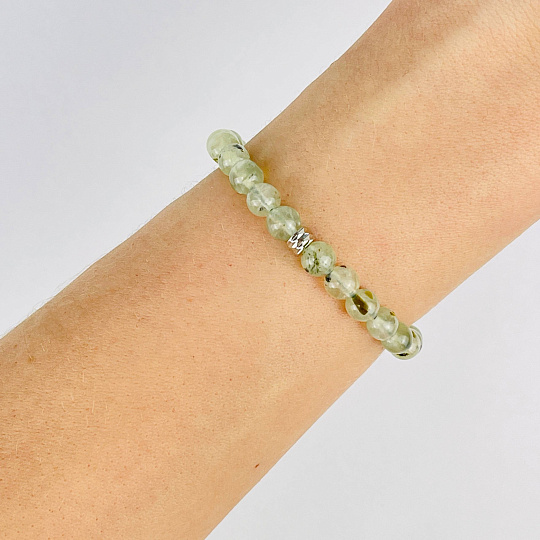 Браслет со вставкой из Пренита, Артикул: 090885 - изображение товара №1