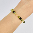 Браслет регулируемый из Цитрина, Хризолита и Тигрового глаза