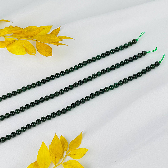 Бусины для украшений из Нефрита (65 бусин), Артикул: 087620 - изображение товара №3