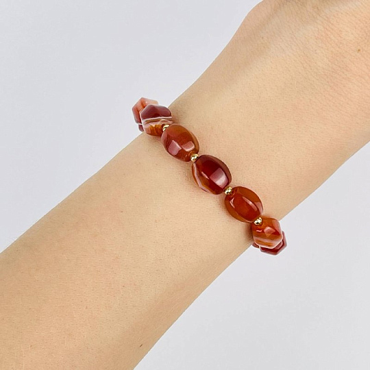 Браслет регулированный из Сардоникса, Артикул: 118411 - изображение товара №2