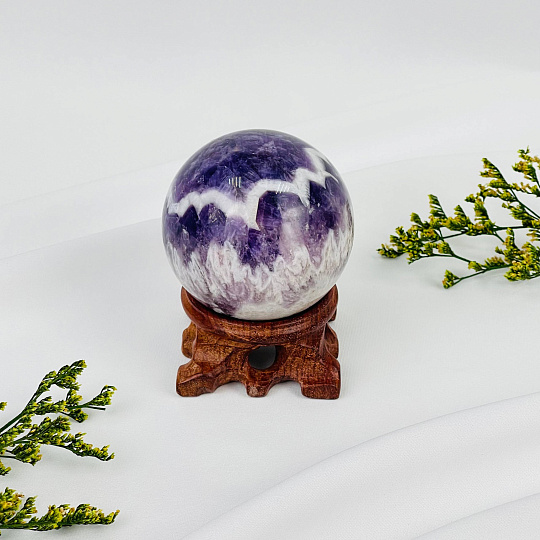 Шар из кварцевого Аметиста на подставке, Артикул: 080183 - изображение товара №1