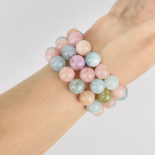 Бусины для украшений из Берилла, Морганита и Аквамарина (38 бусин), Артикул: 075701 - изображение товара №3