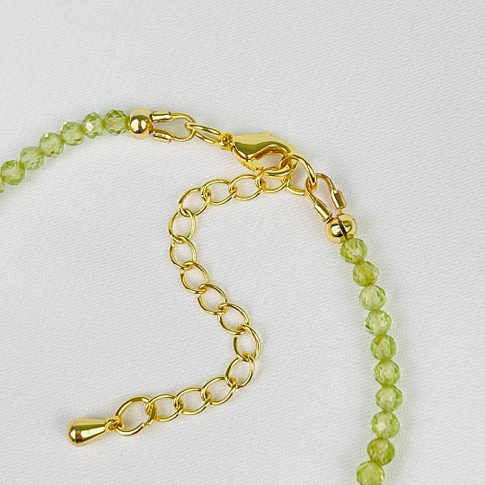 Браслет из Хризолита и Граната (Пироп), Артикул: 116623 - изображение товара №4