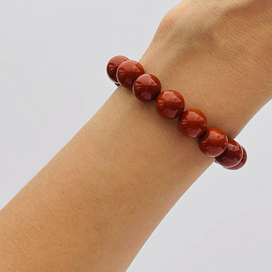 Браслет из кирпичной Яшмы, Артикул: 103466 - изображение товара №2