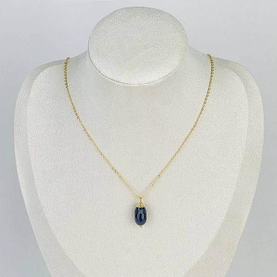 Кулон на цепочке из Сапфира, Артикул: 117306 - изображение товара №1