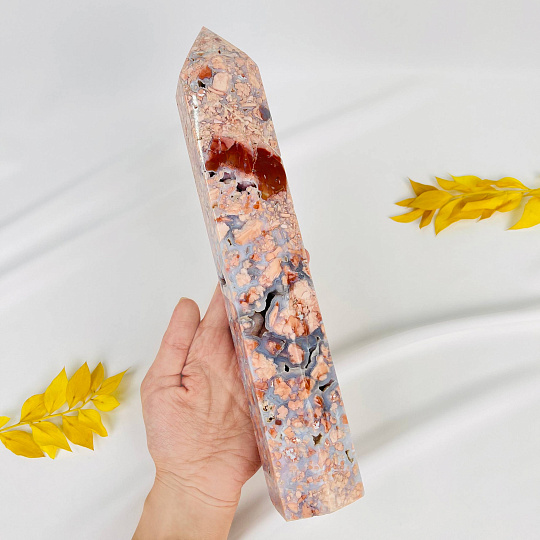 Кристалл из розового цветочного Агата, Артикул: 117079 - изображение товара №2