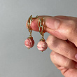 Серьги из Родохрозита
