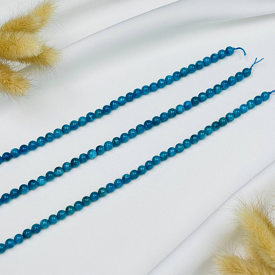 Бусины для украшений из Апатита (62 бусины), Артикул: 082072 - изображение товара №3