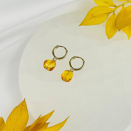 Серьги из Янтаря, Артикул: 116561 - изображение товара №2
