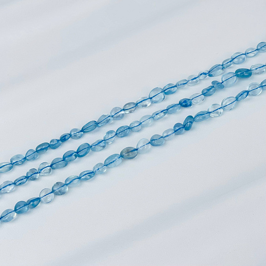 Бусины для украшений из Аквамарина (галтовка), Артикул: 093108 - изображение товара №1