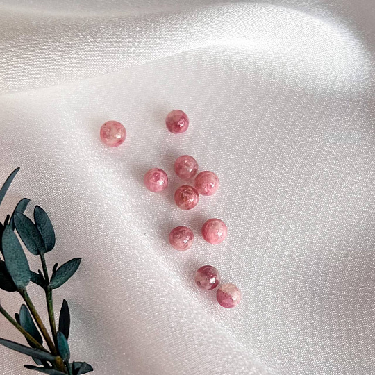 Бусины для украшений из розового Турмалина (10 шт), Артикул: 098728 - изображение товара №1