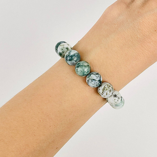 Браслет из Мохового агата, Артикул: 078285 - изображение товара №1