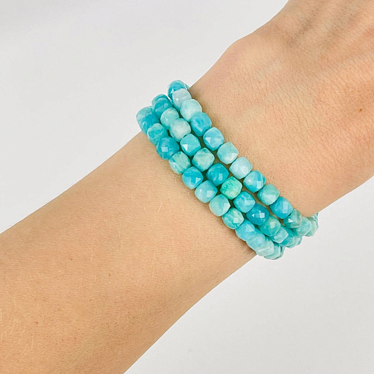 Бусины для украшений из Амазонита (78 бусин), Артикул: 072309 - изображение товара №3