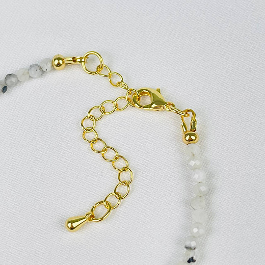 Браслет из Лунного камня с вкл. Турмалина и Шпинели, Артикул: 116622 - изображение товара №4