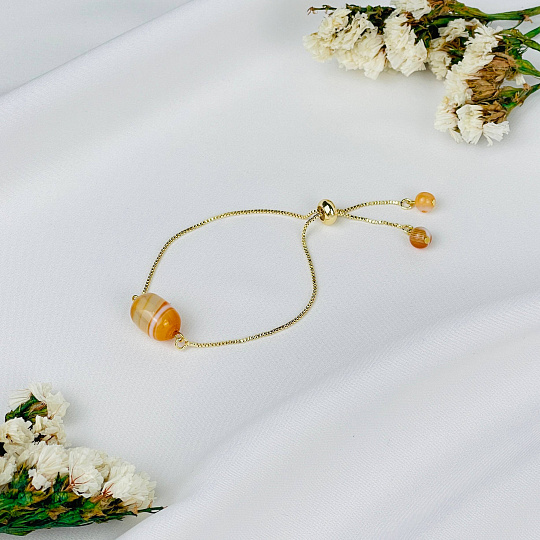 Браслет регулируемый с Агатом, Артикул: 117848 - изображение товара №1