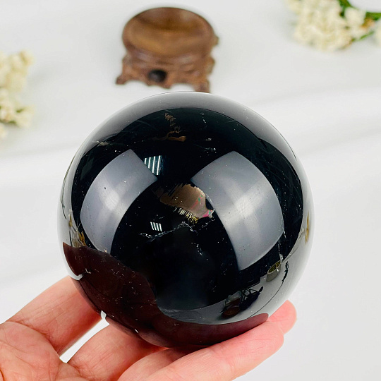 Шар из Раухтопаза на подставке, Артикул: 117524 - изображение товара №2