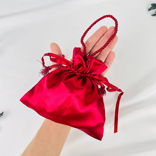 Мешочек: Атлас бордовый 1 шт., Артикул: 116516 - изображение товара №1