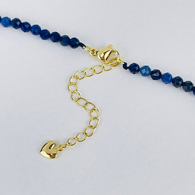 Колье из Содалита и Жемчуга, Артикул: 117395 - изображение товара №3