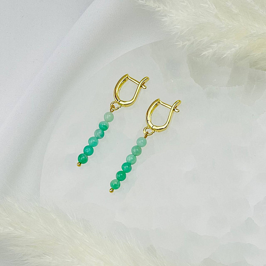 Серьги из Берилла (градиент), Артикул: 114870 - изображение товара №2
