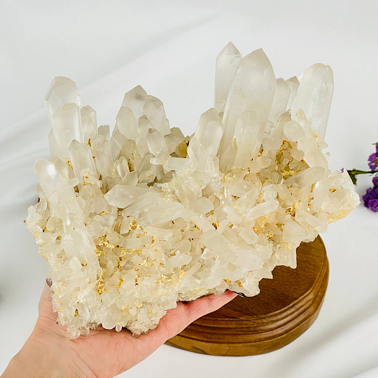 Друза Горного Хрусталя на подставке, Артикул: 110079 - изображение товара №3