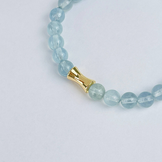 Браслет со вставкой из Аквамарина, Артикул: 085115 - изображение товара №2