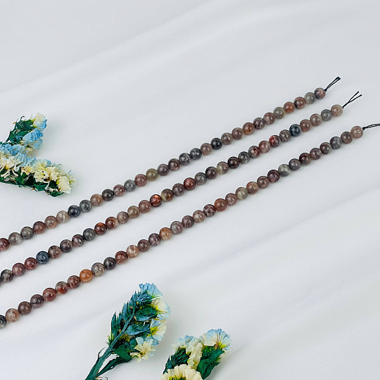 Бусины для украшений из Лунного и Солнечного камня (50 бусин), Артикул: 117046 - изображение товара №1