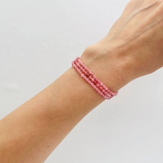 Бусины для рукоделия из Кварца клубничного огранка (Бразилия), Артикул: 082061 - изображение товара №2