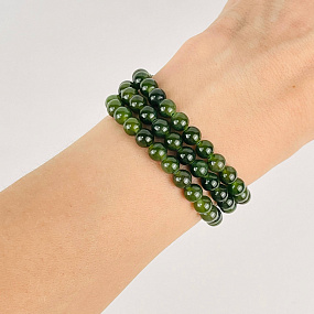 Бусины для украшений из Нефрита (65 бусин), Артикул: 087614 - изображение товара №2