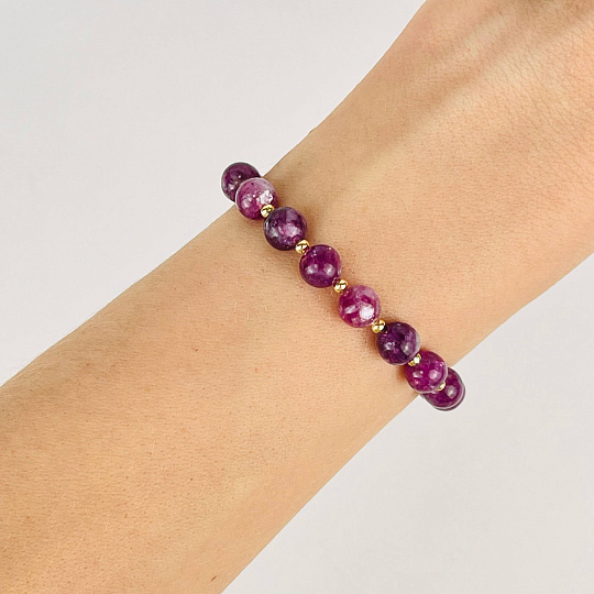 Браслет регулируемый из Лепидолита, Артикул: 117634 - изображение товара №2