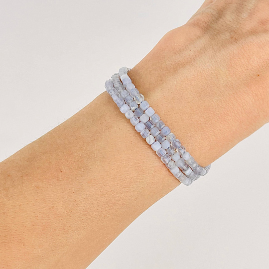 Бусины для украшений из Голубого агата, Артикул: 092862 - изображение товара №2