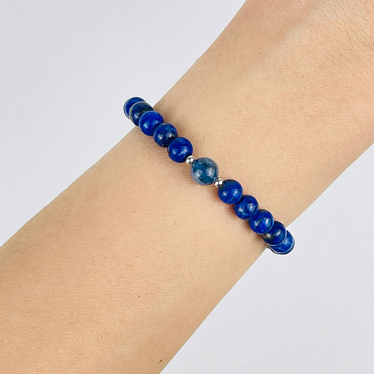 Браслет из Лазурита и Кианита, Артикул: 118131 - изображение товара №1