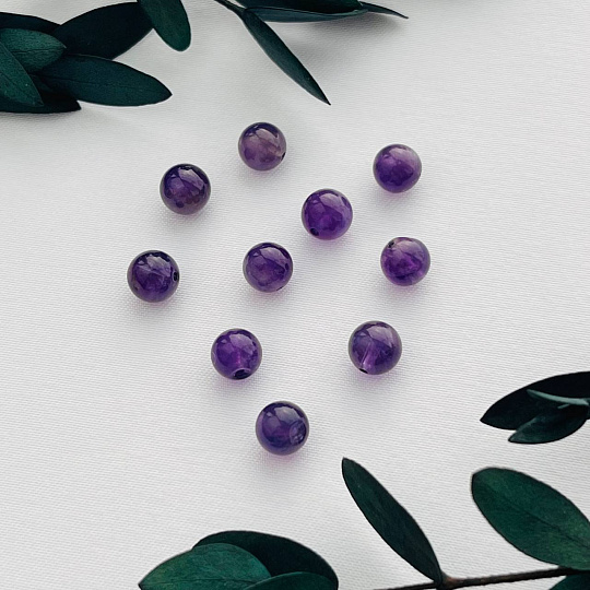 Бусины для украшений из Аметиста (10 шт), Артикул: 101626 - изображение товара №1