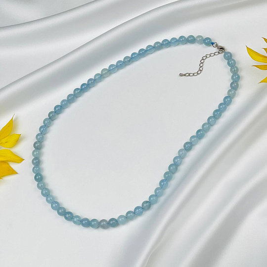 Бусы из Аквамарина, Артикул: 089042 - изображение товара №1