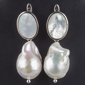 Серьги с Жемчугом "Барокко"