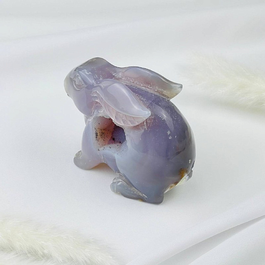 Кролик резной из Агата с жеодой, Артикул: 096847 - изображение товара №2