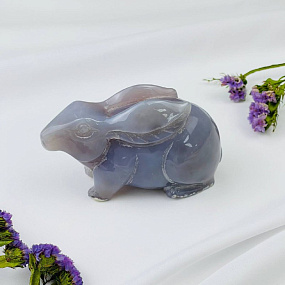 Кролик резной из Агата с жеодой, Артикул: 096852 - изображение товара №2