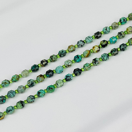 Бусины для украшений из Хризоколлы (40 бусин), Артикул: 116783 - изображение товара №3