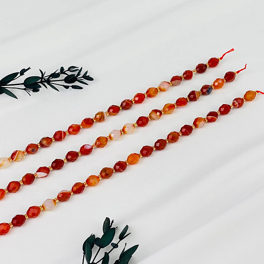 Бусины для украшений из Сардоникса (30 бусин), Артикул: 116772 - изображение товара №2