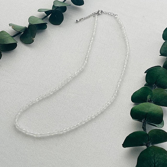 Бусы из Лунного камня огранка, Артикул: 099572 - изображение товара №1