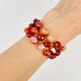 Бусины для украшений из Сардоникса (30 бусин), Артикул: 116772 - изображение товара №3