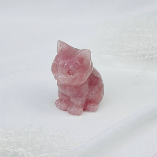 Фигурка Кот из Розового кварца, Артикул: 115524 - изображение товара №2