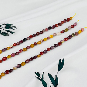 Бусины для украшений из Яшмы (Мукаит) (галтовка)