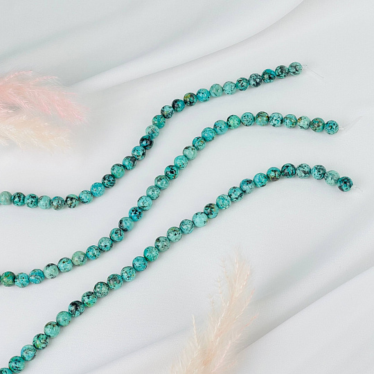 Бусины для украшений из Хризоколлы (45 бусин), Артикул: 091564 - изображение товара №1