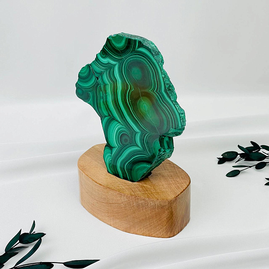 Срез Малахита на подставке, Артикул: 116116 - изображение товара №3
