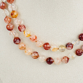 Колье из Кварца с включением Гематита, Артикул: 117818 - изображение товара №3