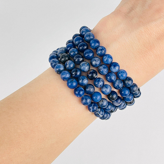 Бусины для украшений из Содалита (60 бусин), Артикул: 052947 - изображение товара №2