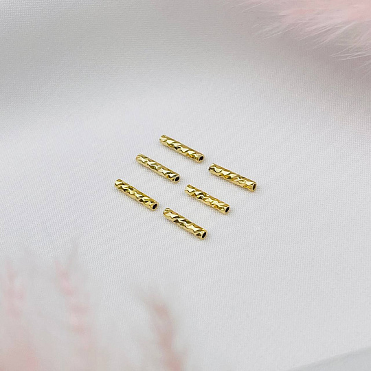 Бусины-разделители "трубочка" (6 шт), Артикул: 110170 - изображение товара №1